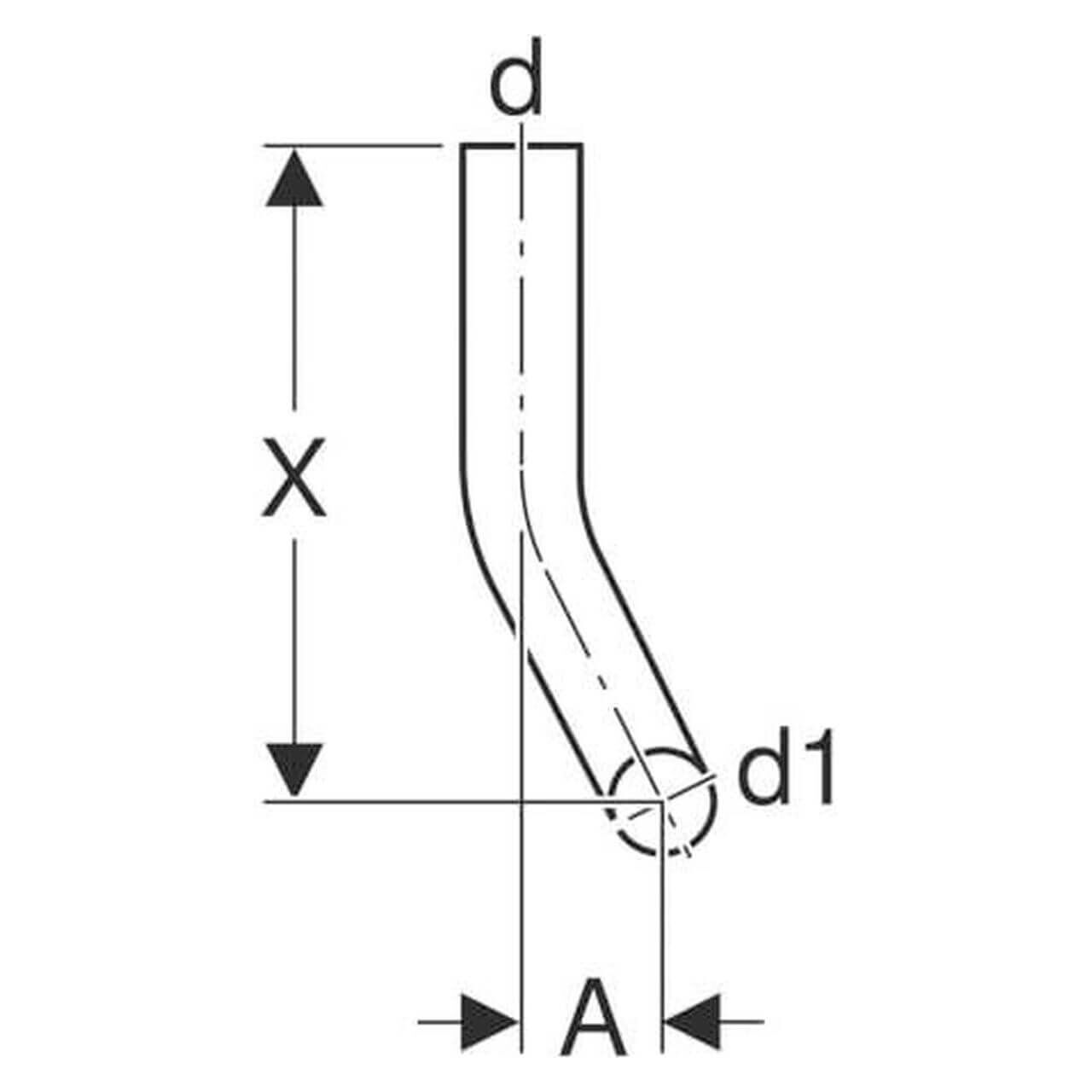Geberit Spülbogen 90° gekröpft Ø50 mm (118111111)