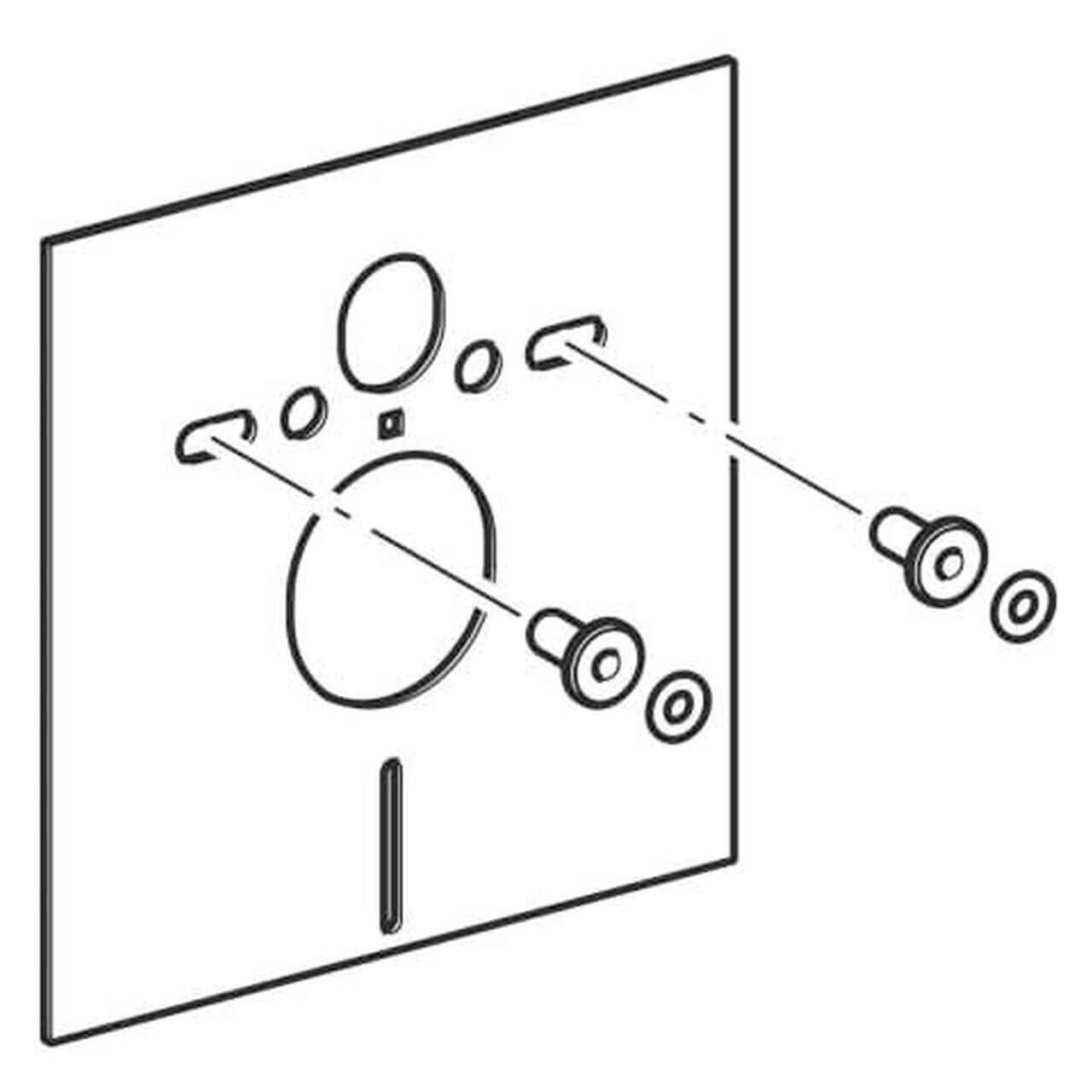 Geberit Schallschutzset Kombifix für Wand-WC/Bidet PE-E Weiß (156050001)