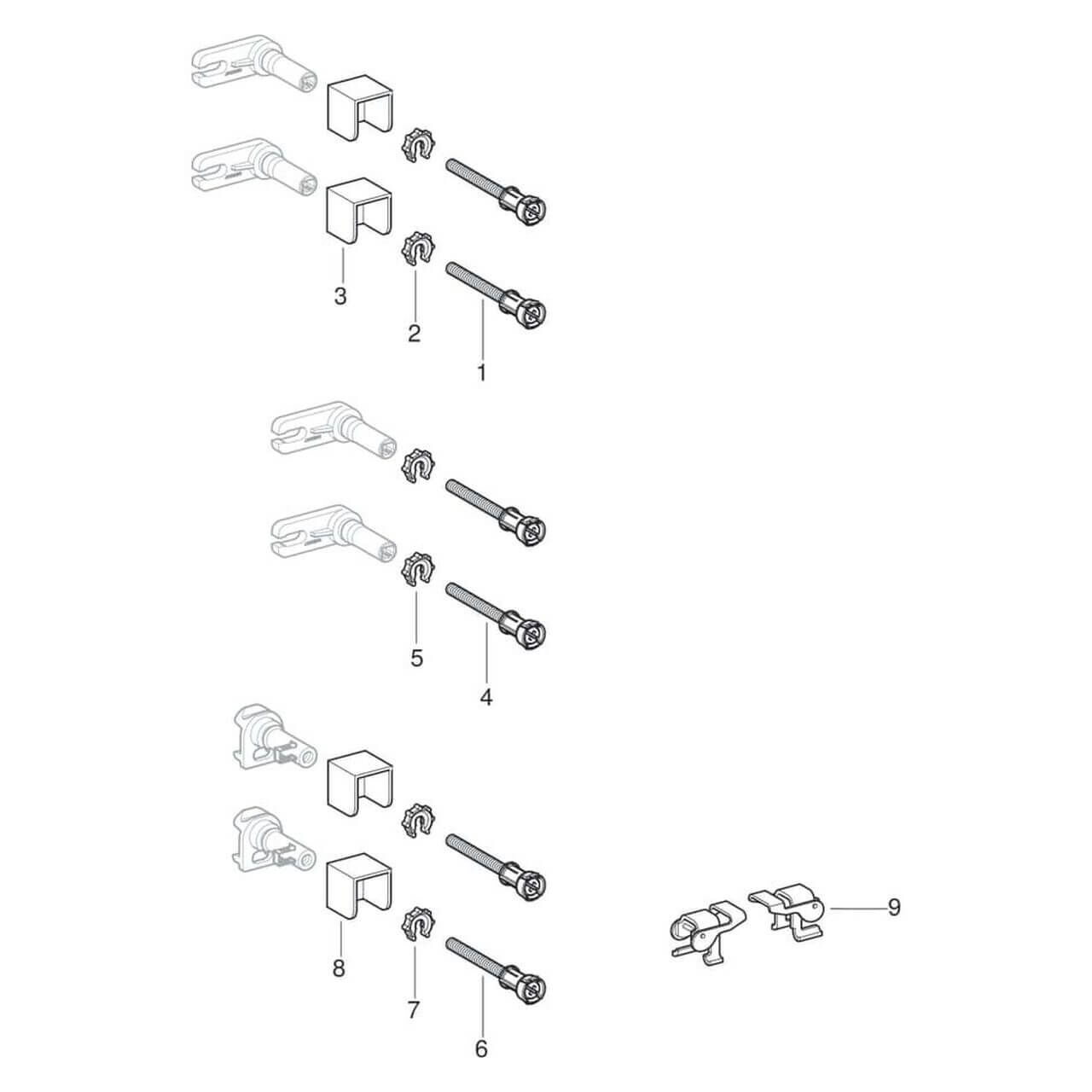 Geberit Wandanker-Set Duofix Ecklösung 2 Stück verzinkt (111835001)