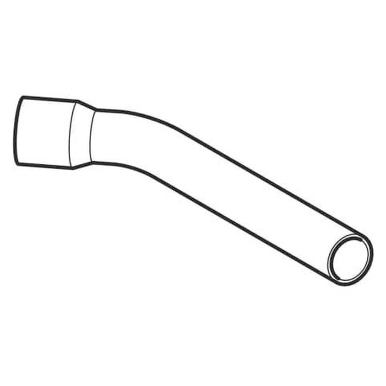 Geberit Spülbogenverlängerung 45°, 30x10 cm, 44 mm, mit Steckmuffe Weiß (118020111)