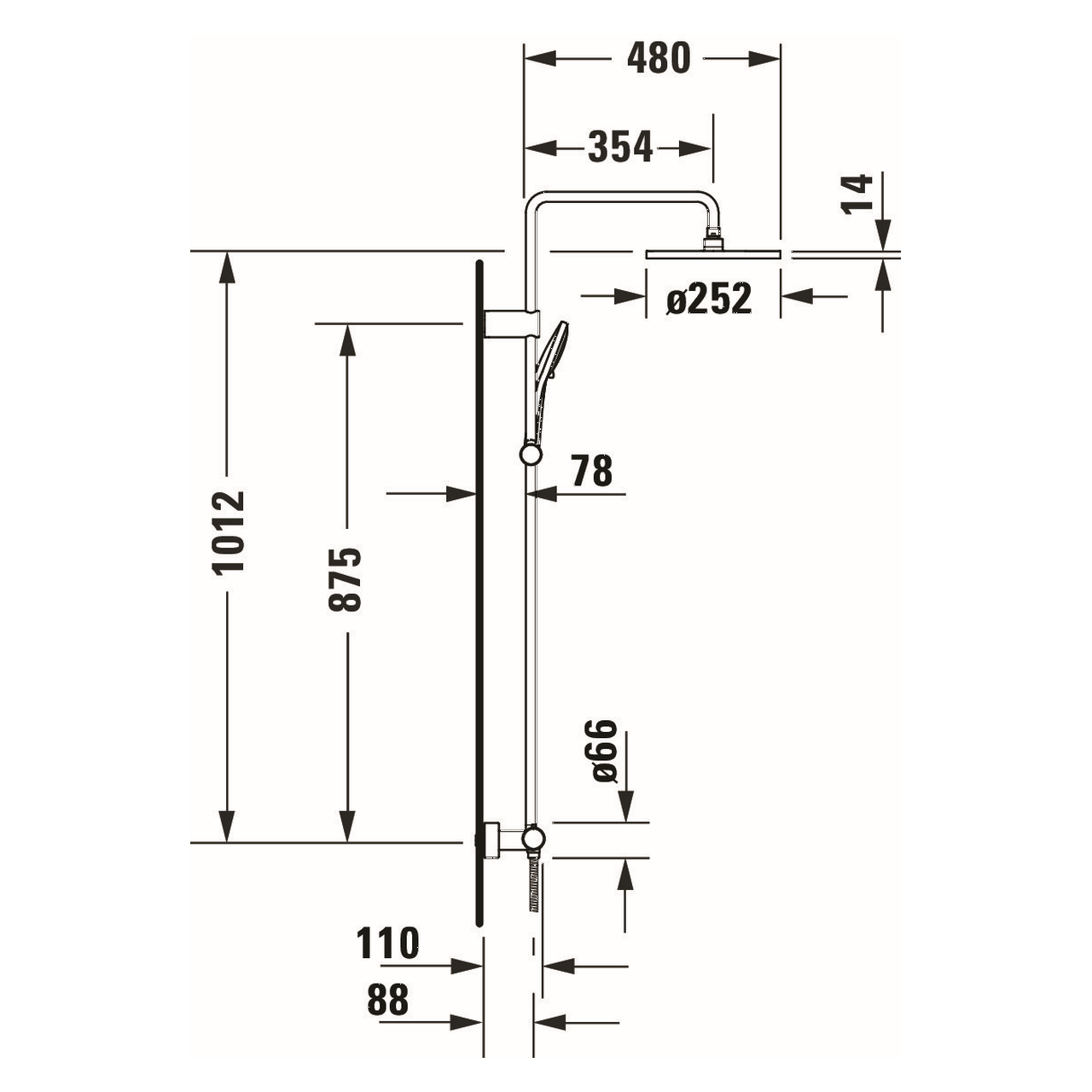 Duravit Duschsystem 1000 354 mm mit Thermostat Chrom (TH4280008010) – jetzt bei Meds24 Duravit Duschsystem 1000 354 mm mit Thermostat Chrom (TH4280008010)