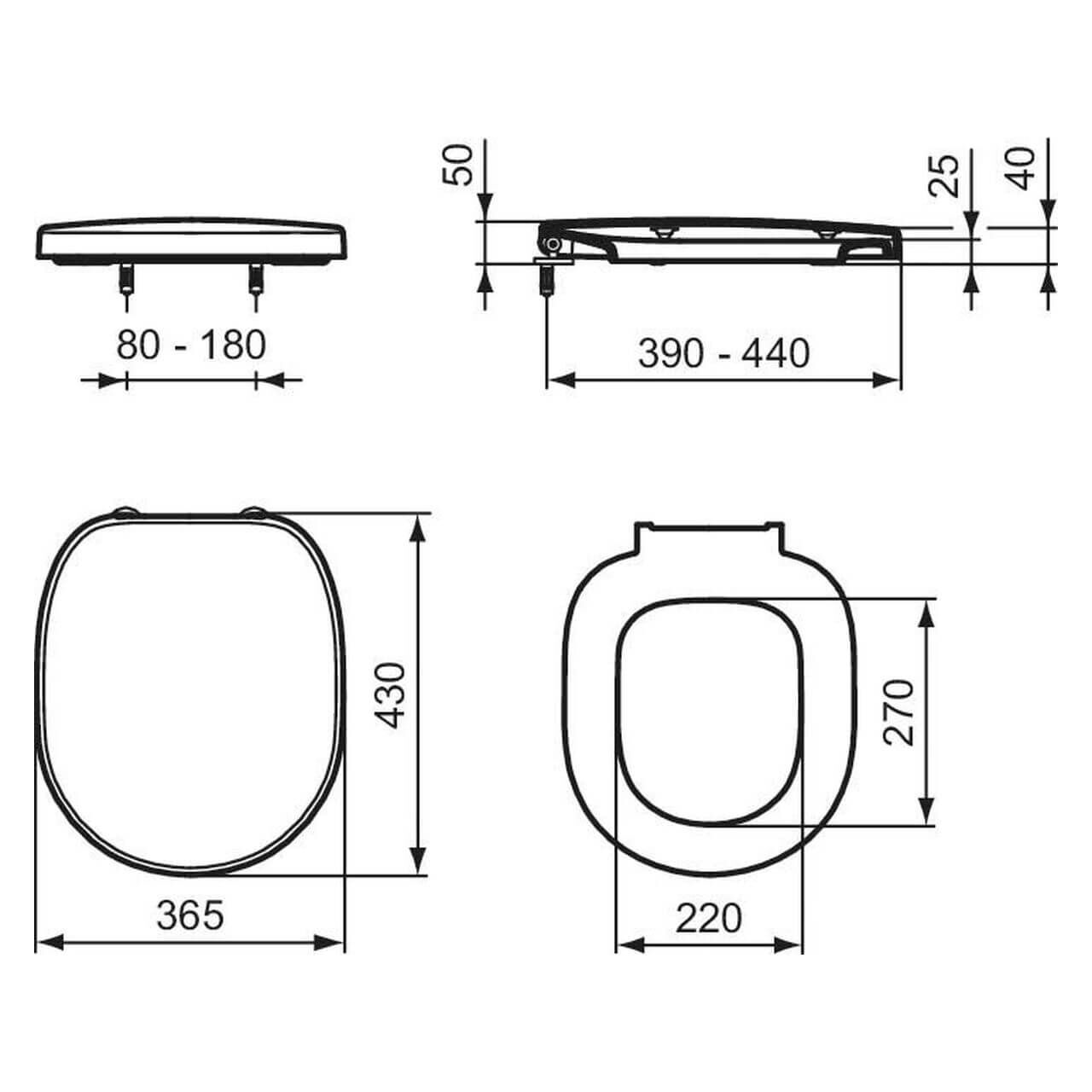 Ideal Standard WC-Sitz Connect Weiß (E712801)