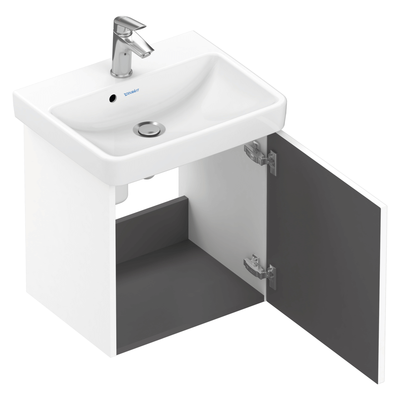 Duravit Waschtischunterschrank No.1 44x38,6x47,8 cm Weiß Matt Tür rechts (N14267R18180000)