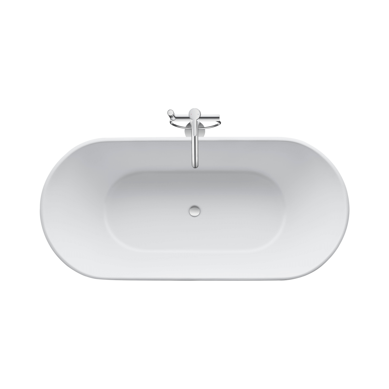 Duravit Badewanne D-Neo 160x75 cm freistehend matt Weiß mit Überlauf (700477000000000)