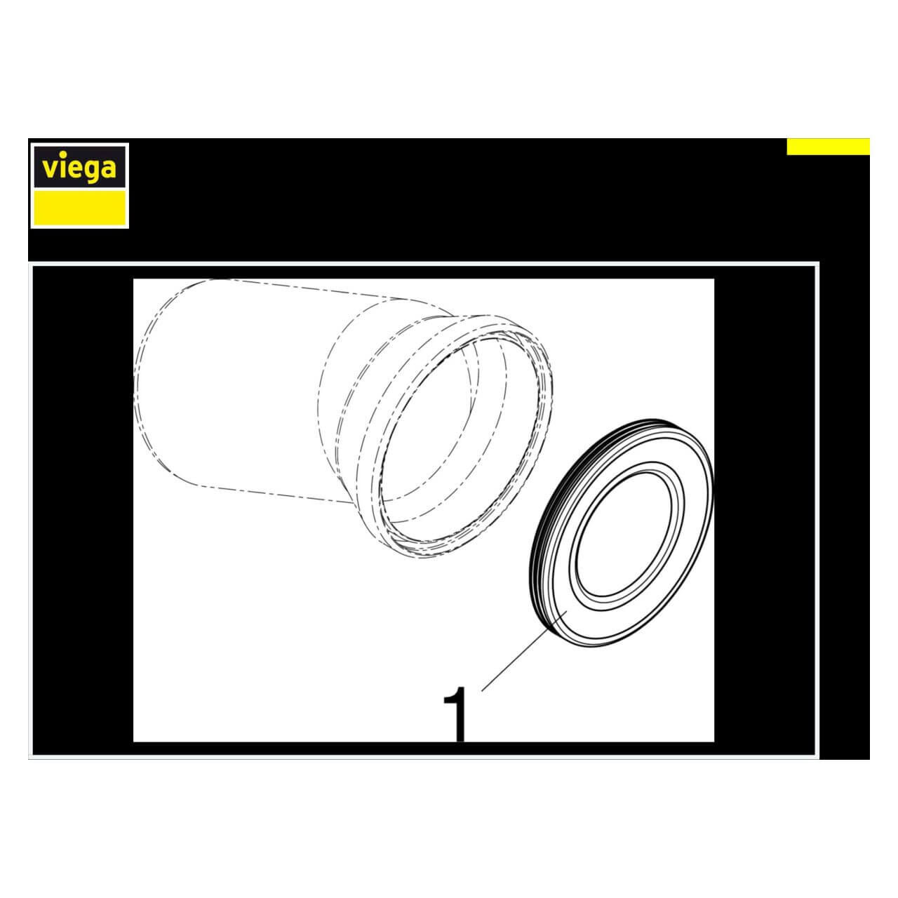 Viega WC-Anschlussbogen 3813 DN 100 x 150 mm 22,5° Kunststoff Weiß (101855)