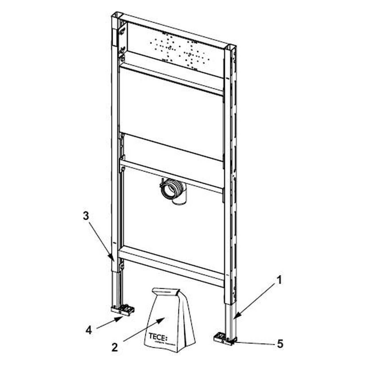 Tece Waschtischmodul Teceprofil 1120 mm für Ausgussbecken (9310002)