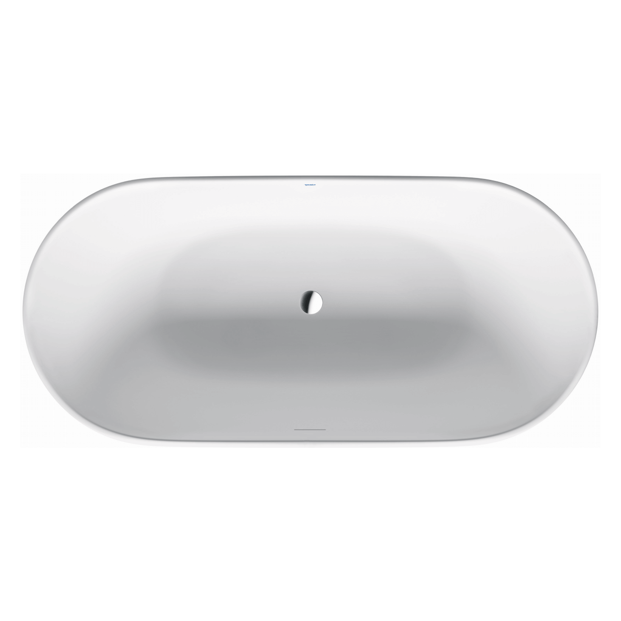 Duravit Oval-Badewanne Luv 160x75 cm, freistehend, matt-weiß, mit 2 Rückenschrägen