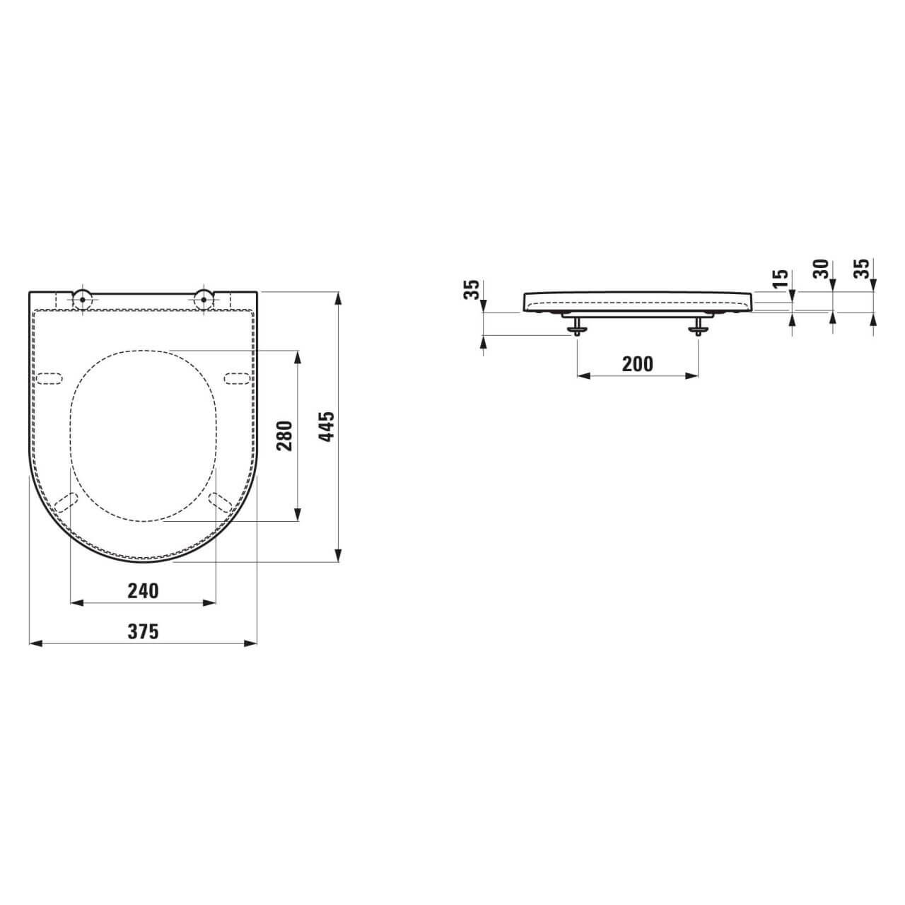 Laufen WC-Sitz Kartell Weiß abnehmbar mit Absenkautomatik (H8913330000001)