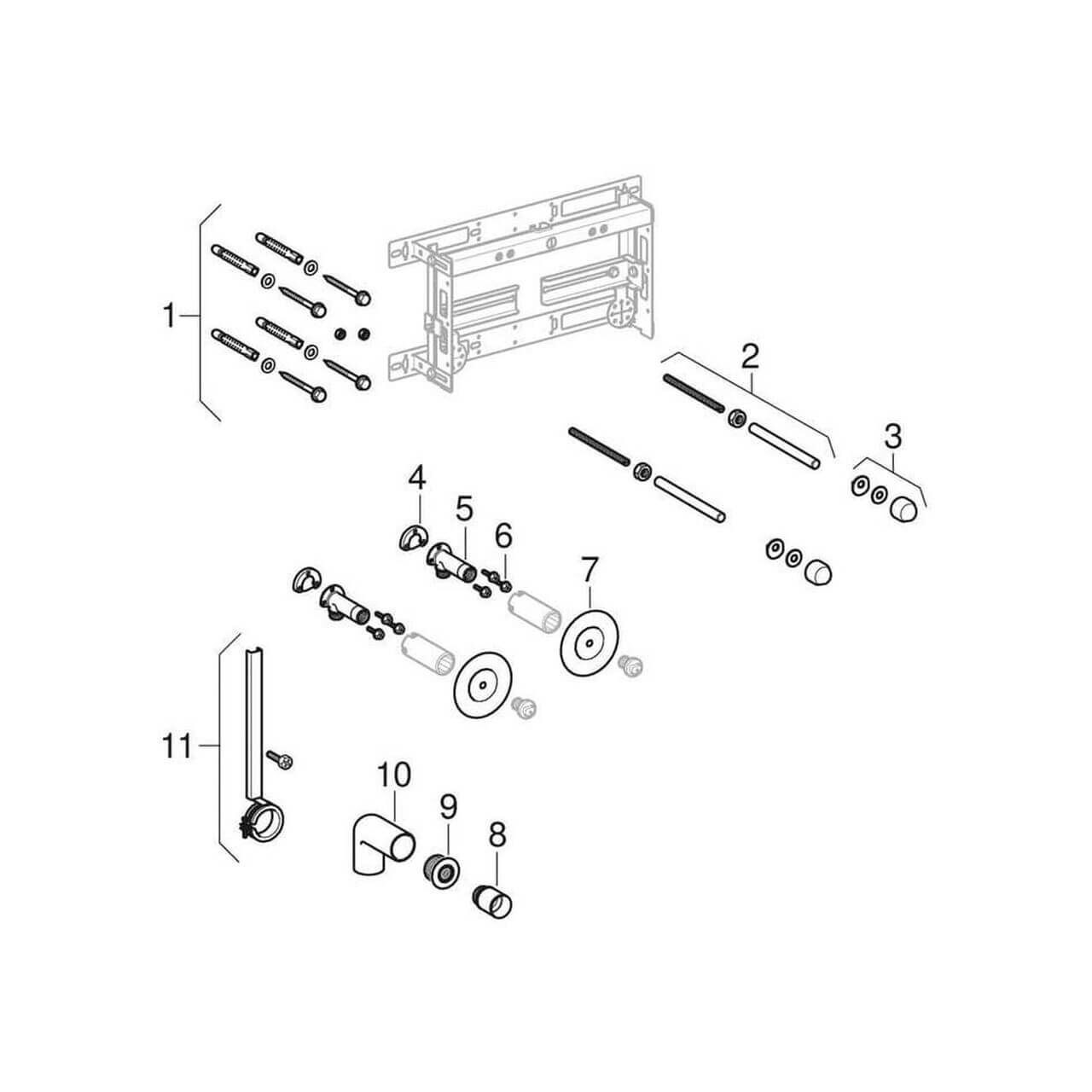 Geberit Bidet-Element Kombifix für Standarmatur (457530001)
