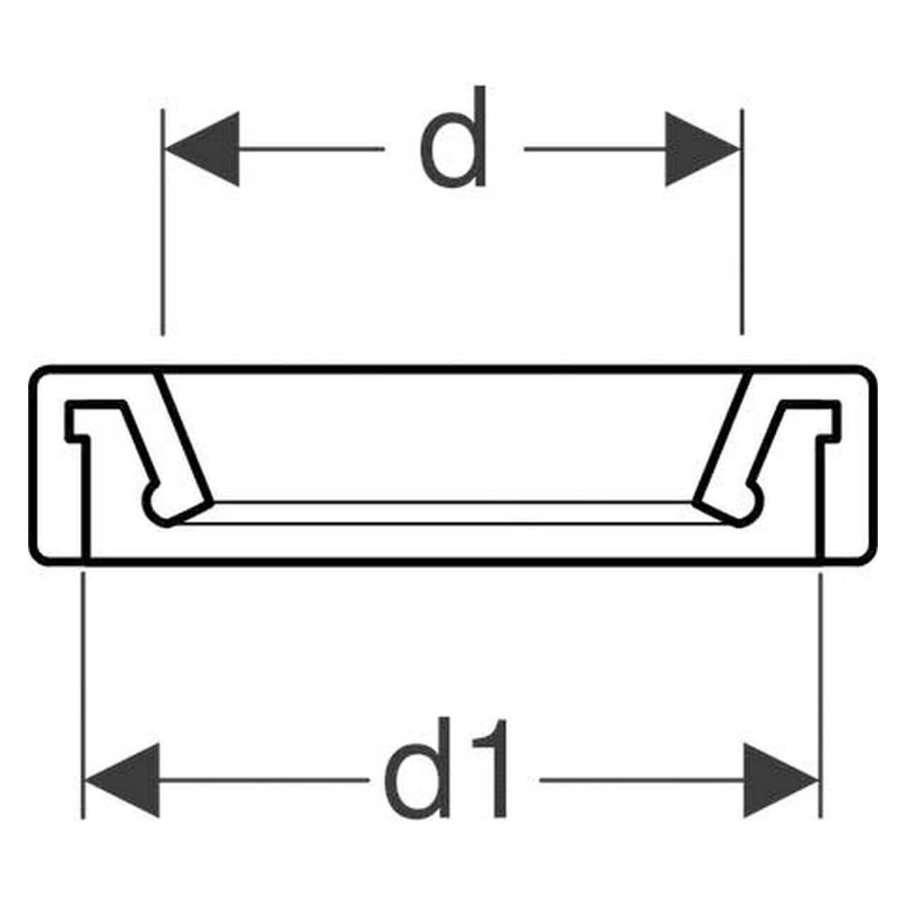 Geberit Gummidichtung 45–50 mm Ø62 mm EPDM Schwarz, für Urinal (358826001)
