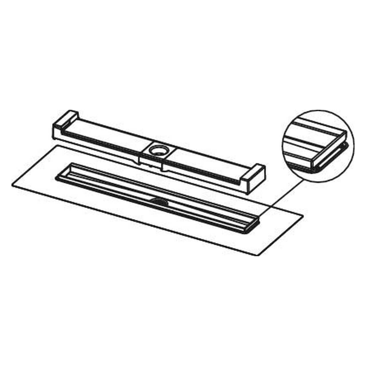 Tece Duschrinne Evo Tecedrainline 1000 mm mit Wandfliesenauflage (601003)