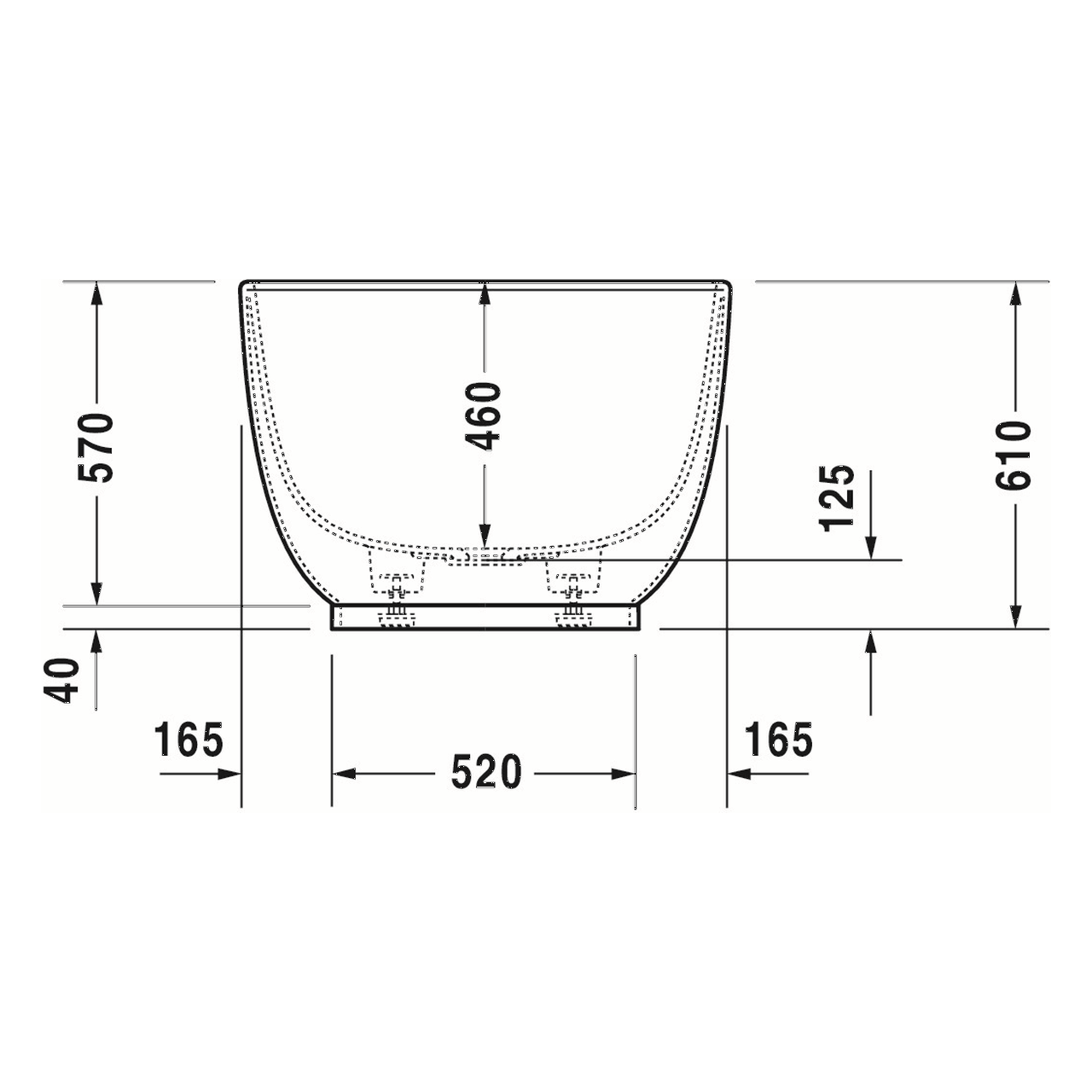 Duravit Oval-Badewanne Luv 180x85x46 cm freistehend matt Weiß (700434000000000)