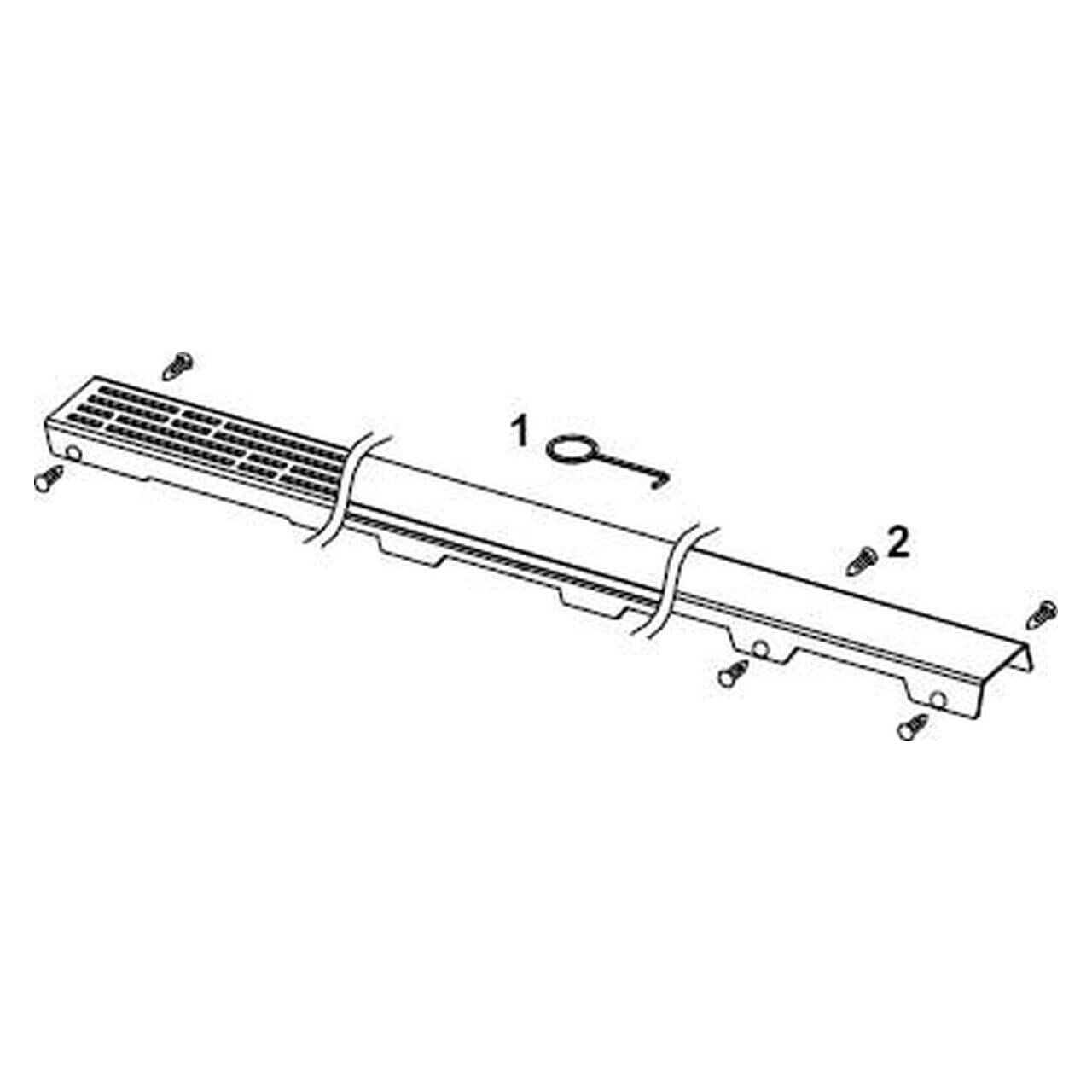 Tece Designrost Steel II 700 mm Edelstahl gebürstet (600783)