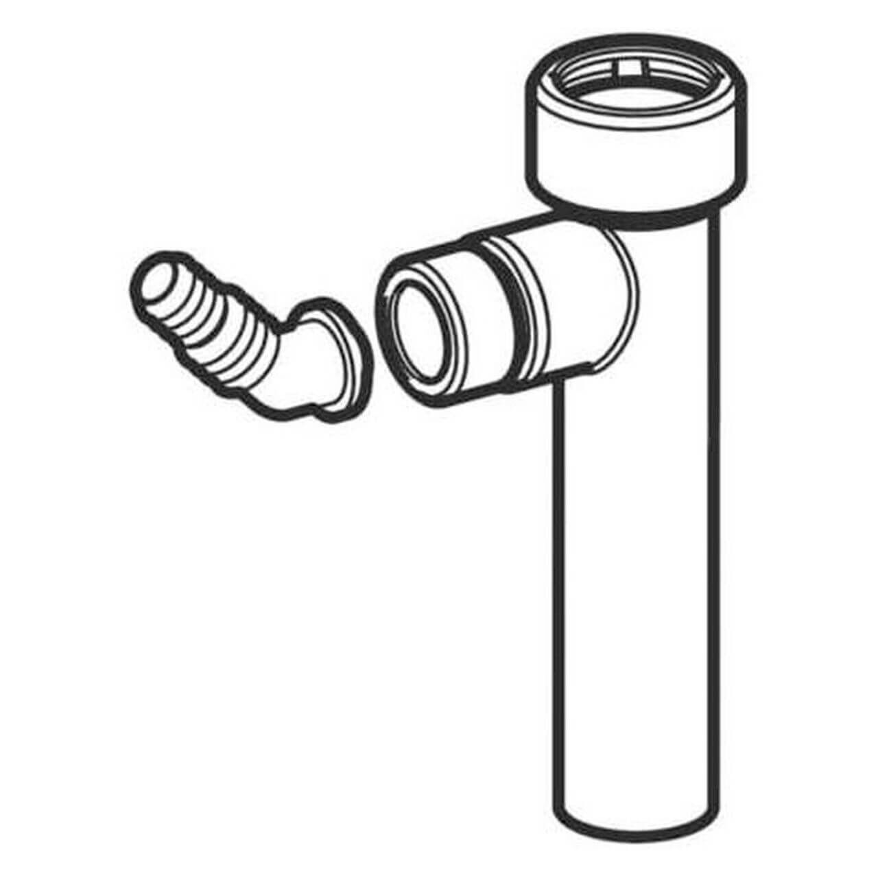 Geberit Anschlussstutzen Ø40 mm mit Quetschverschraubung Weiß (152274111)