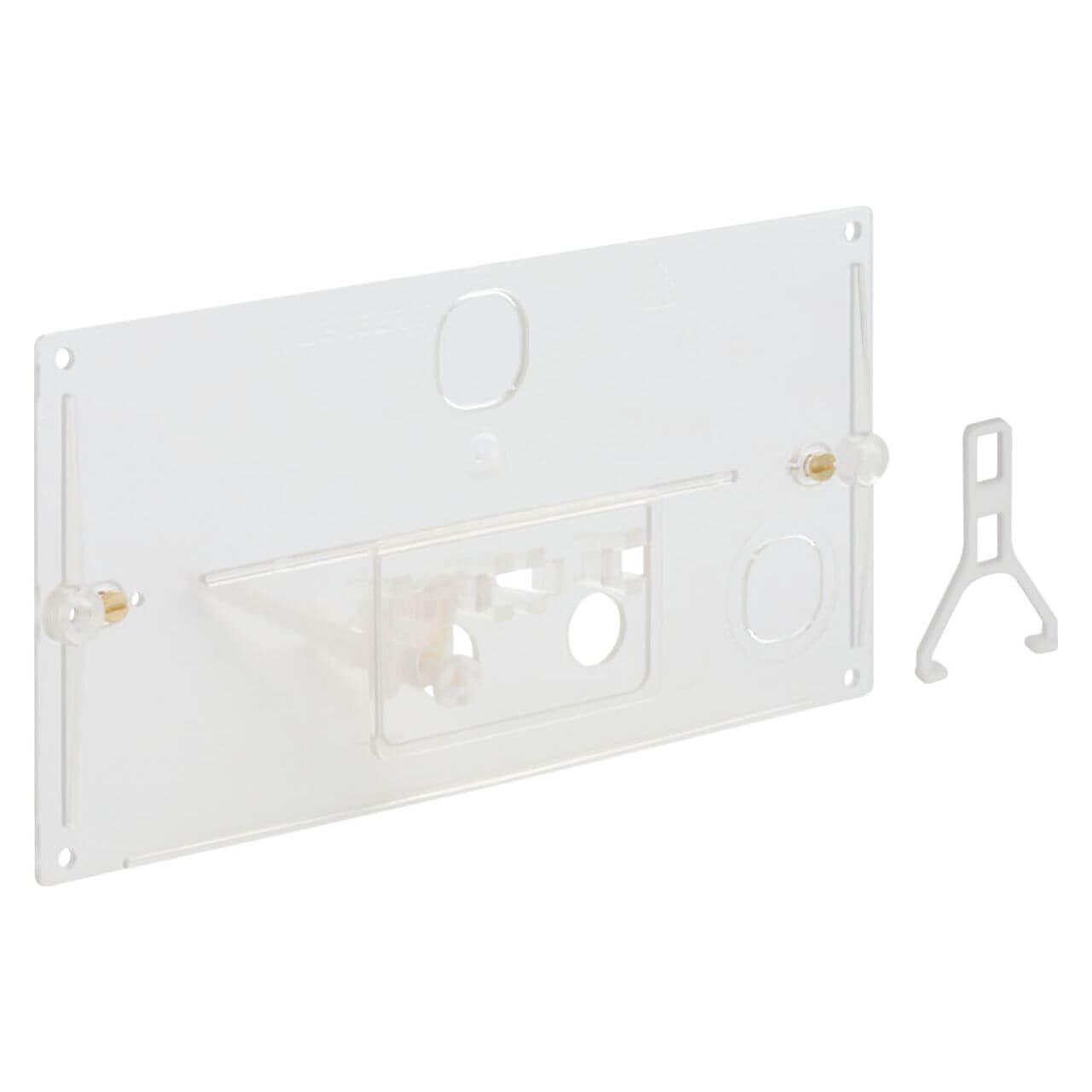 Geberit Schutzplatte mit Hebelmechanik und Bügel Transparent für Spül-Stopp-Spülungen (240026001)