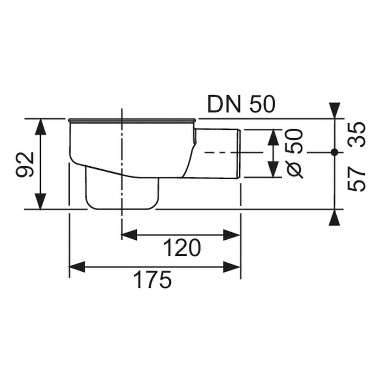 Tece Ablaufmodul Tecedrainline DN 50 seitlich (650001)