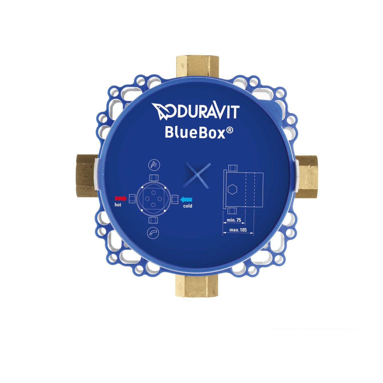 Duravit Grundkörper Bluebox 1/2" ohne Vorabsperrung 75–105 mm (GK0900000000)