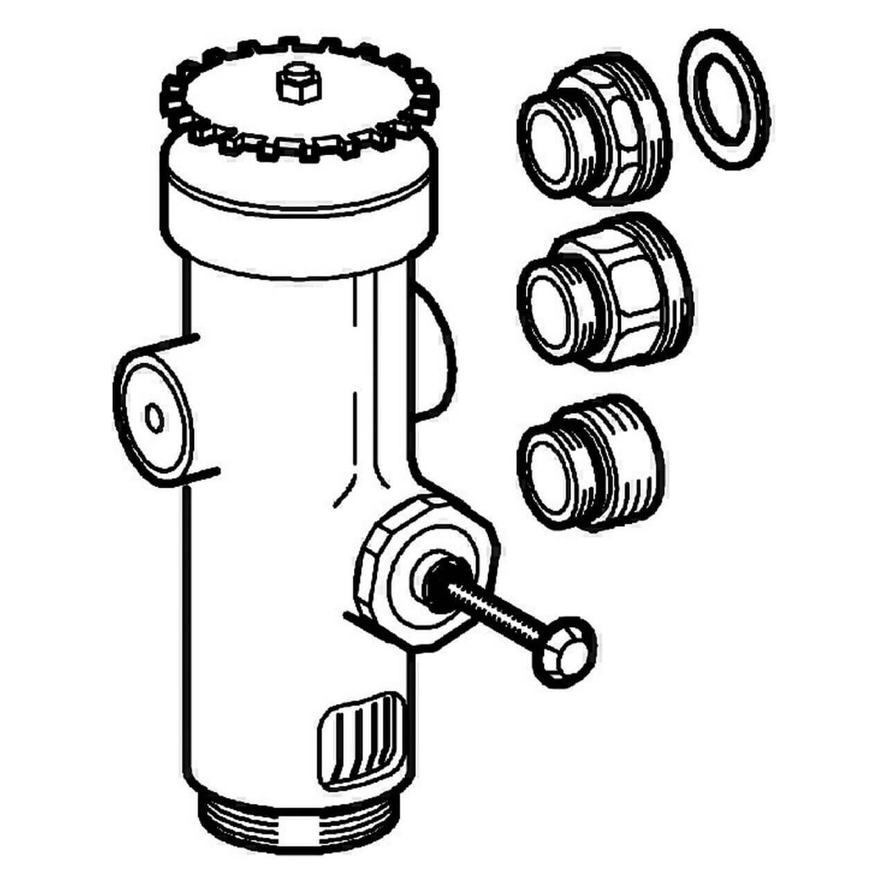 Grohe Austauscharmatur 3/4" Messing ohne Vorabsperrung für WC-Druckspüler (43996000)