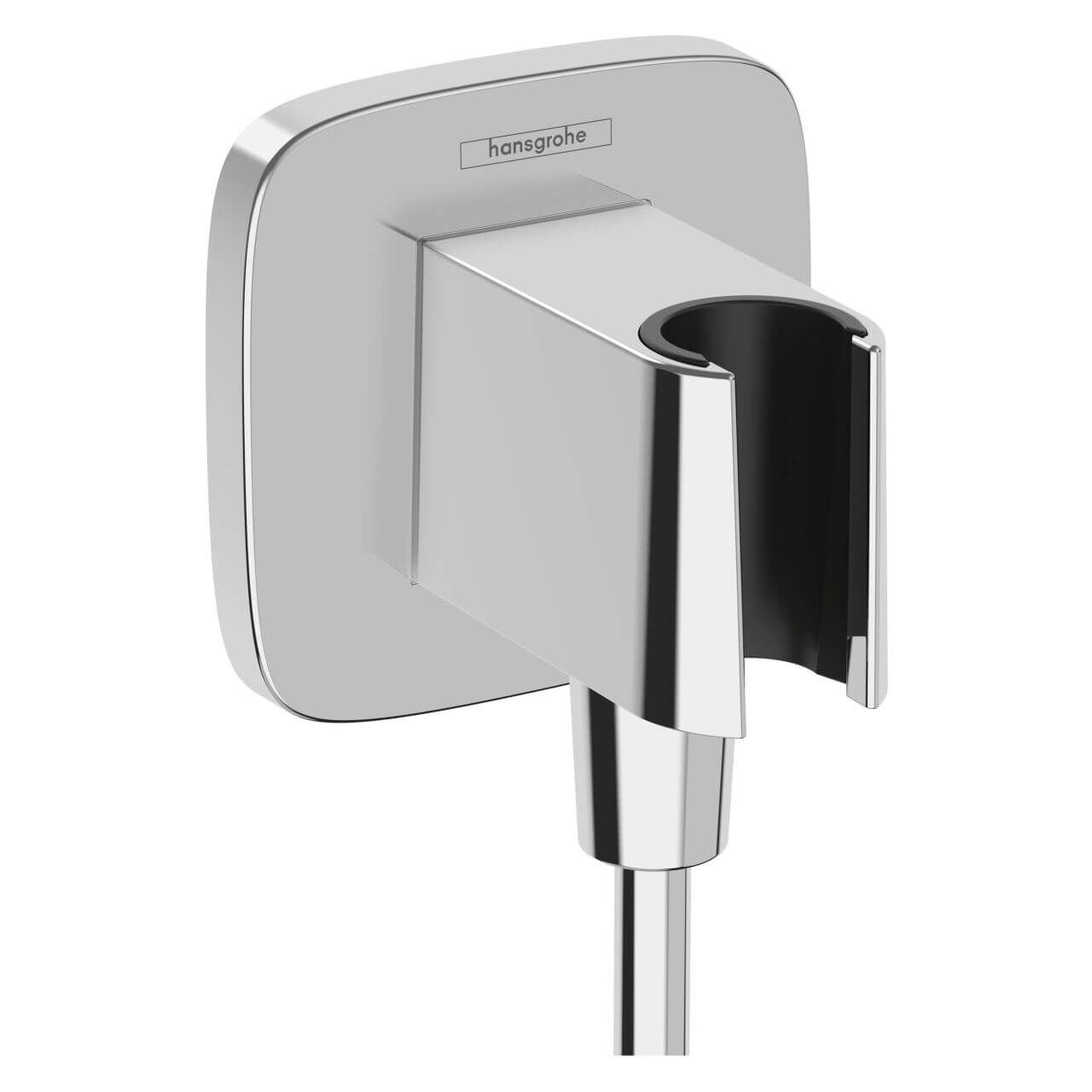 Hansgrohe Wandanschluss Fixfit Q Chrom mit Halter