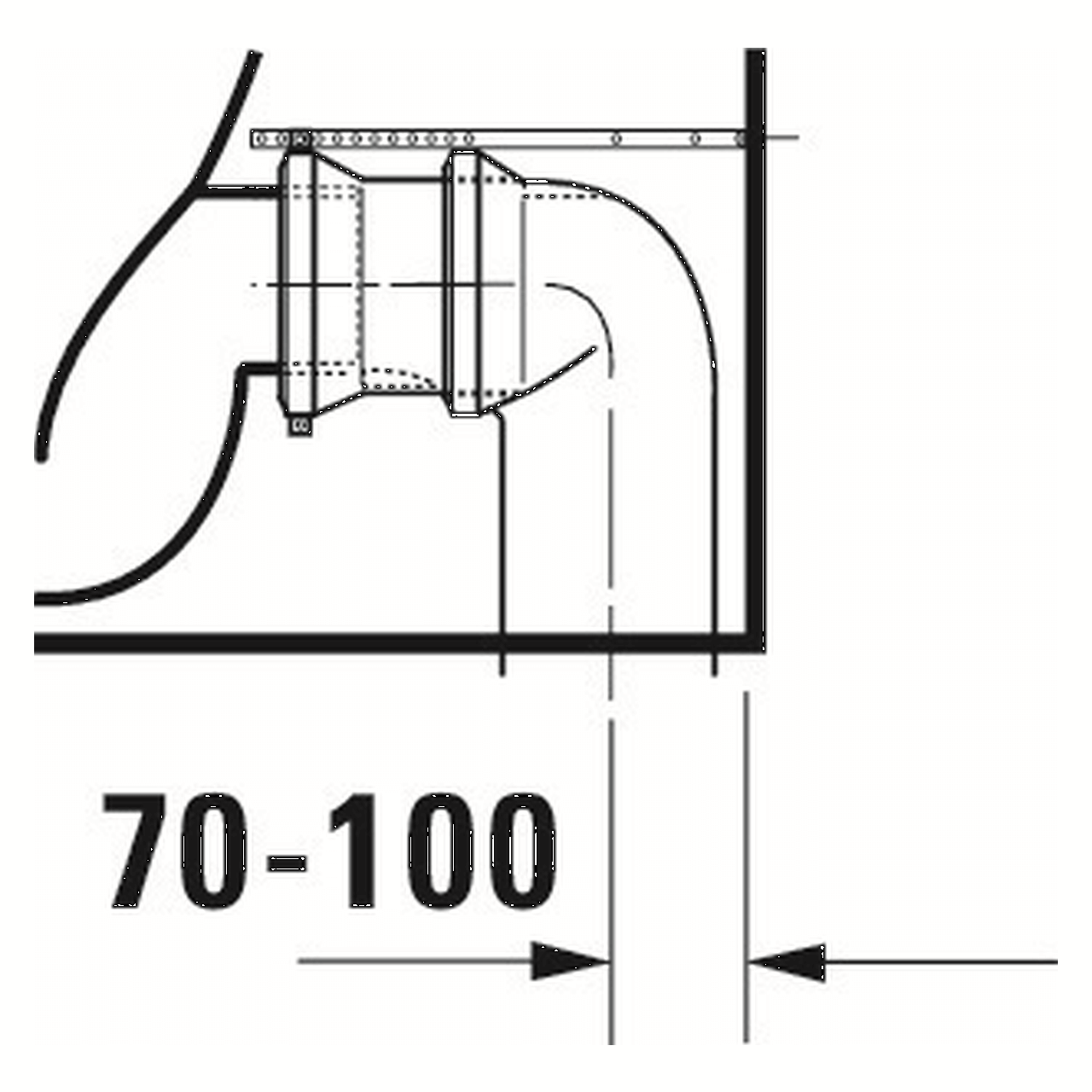 Duravit Stand-Tiefspül-WC Kombi No.1 36,5x65 cm 6 l waagerechter Abgang Rimless Weiß (2182090000)