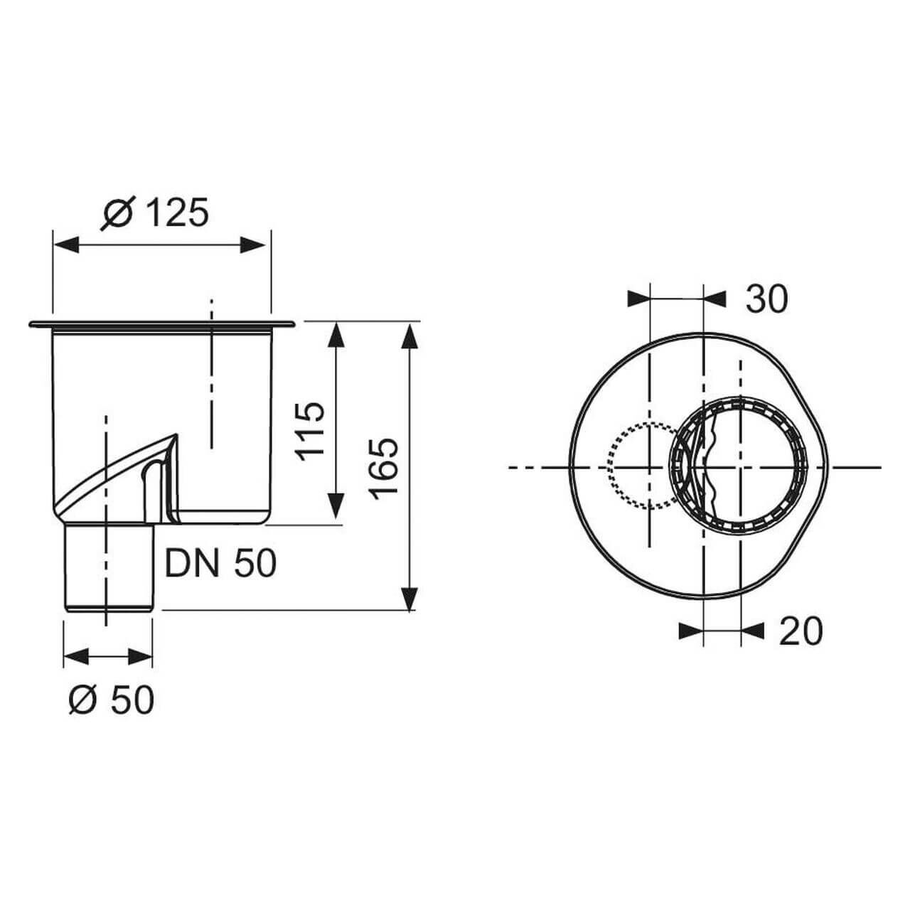 Tece Ablaufmodul Tecedrainline DN 50 senkrecht (650003)