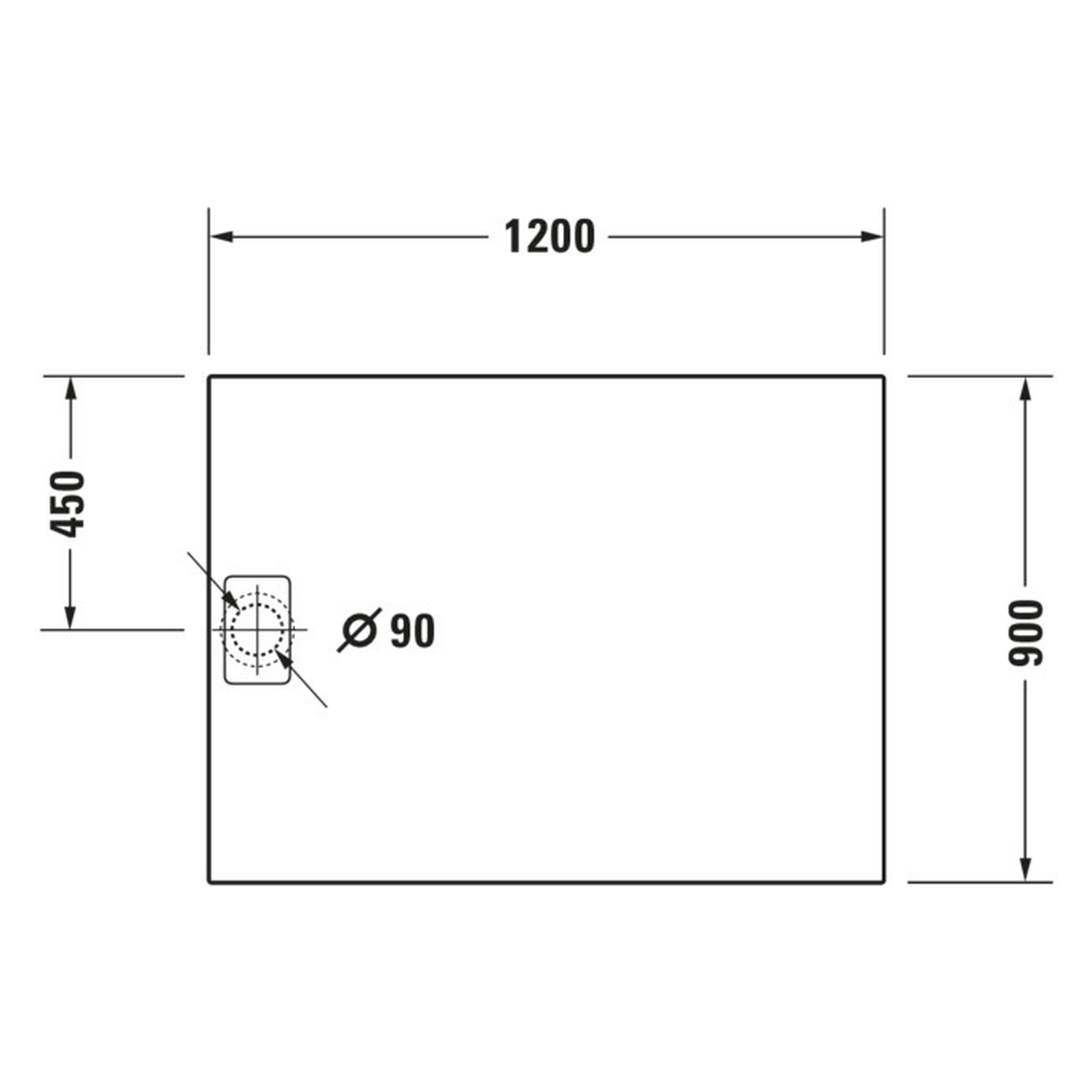 Duravit Duschwanne Stonetto 120x90 cm Weiß DuraSolid Q (720149380000000)