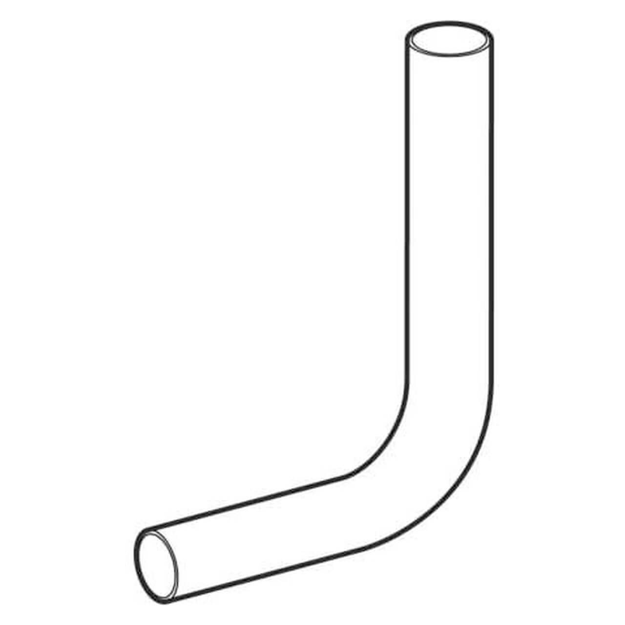 Geberit Spülbogen 90° gekröpft, 10 cm links, 50 mm, 28x21 cm, Weiß (118124111)