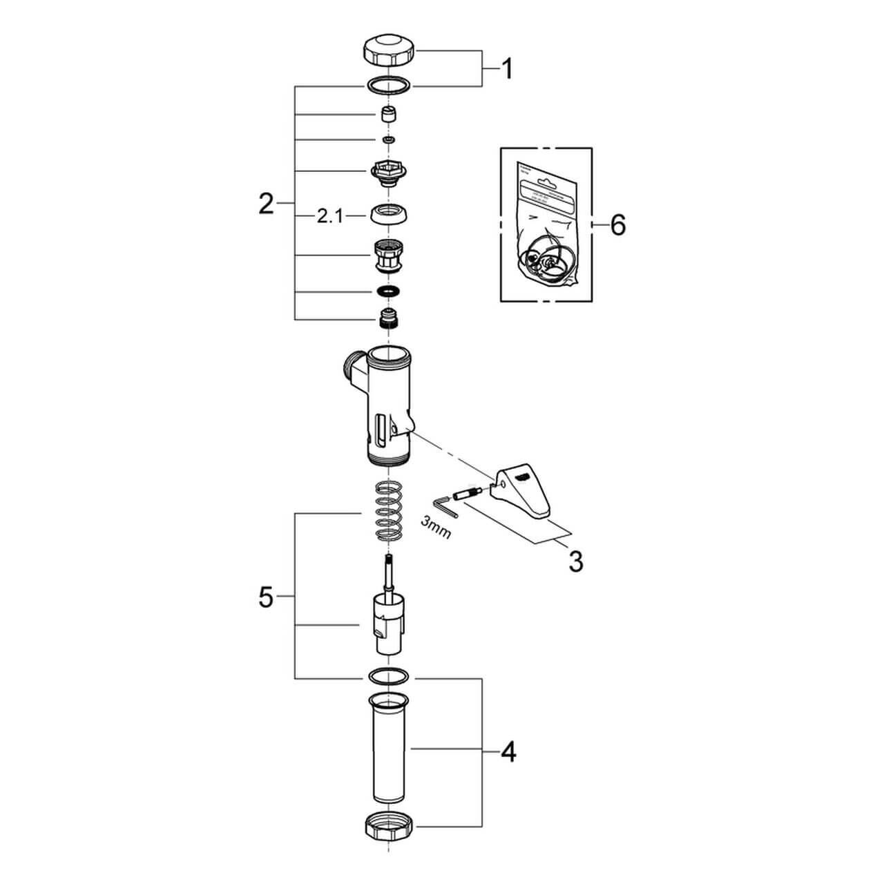Grohe DAL-Vollautomatik-WC-Spüler 3/4" ohne Vorabsperrung Chrom (37141000)