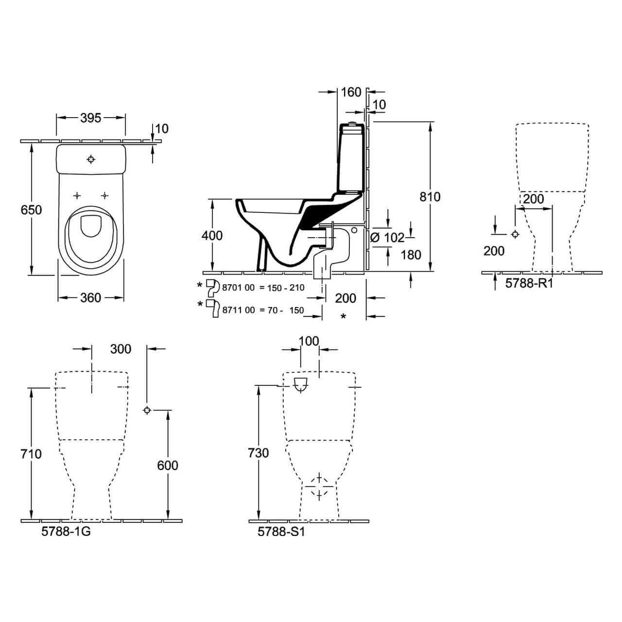 Villeroy & Boch Spülkasten O.Novo Duo mit Spartaste Weiß (5788S101)