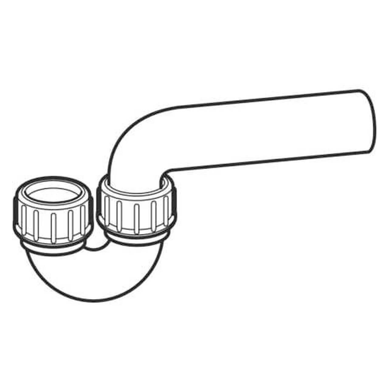 Geberit Rohrbogen DN 50/50 vertikal/horizontal PE-HD Schwarz (152039161)