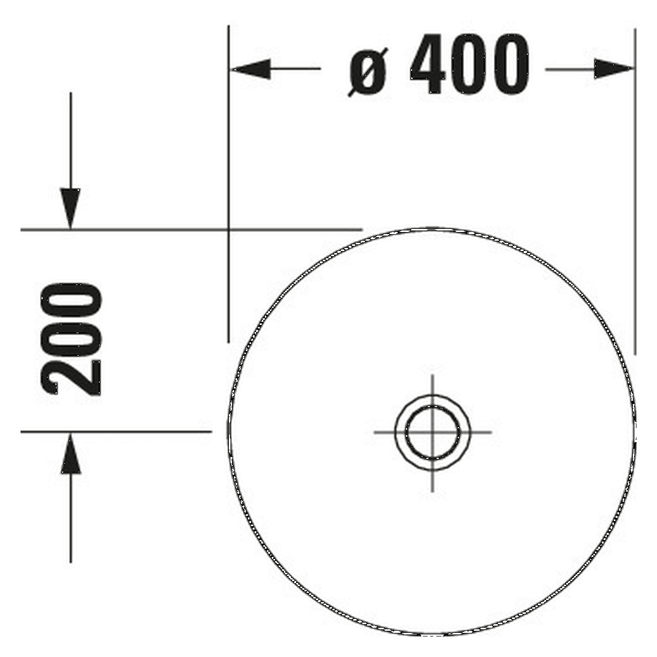 Duravit Aufsatzwaschtisch D-Neo Ø40 cm Weiß ohne Hahnloch mit Überlauf (2371400070)