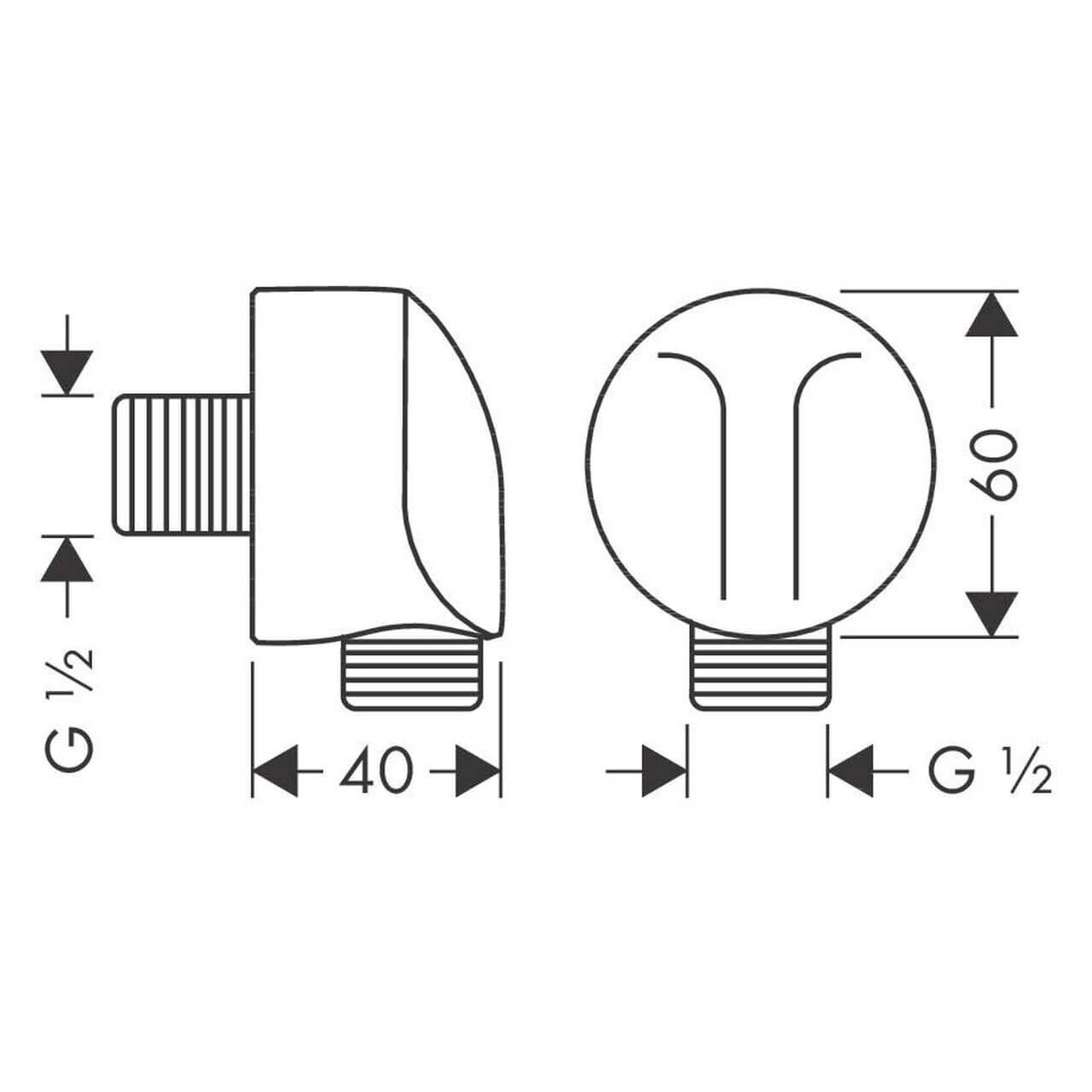 Hansgrohe Wandanschluss Fixfit Chrom rund (27454000)