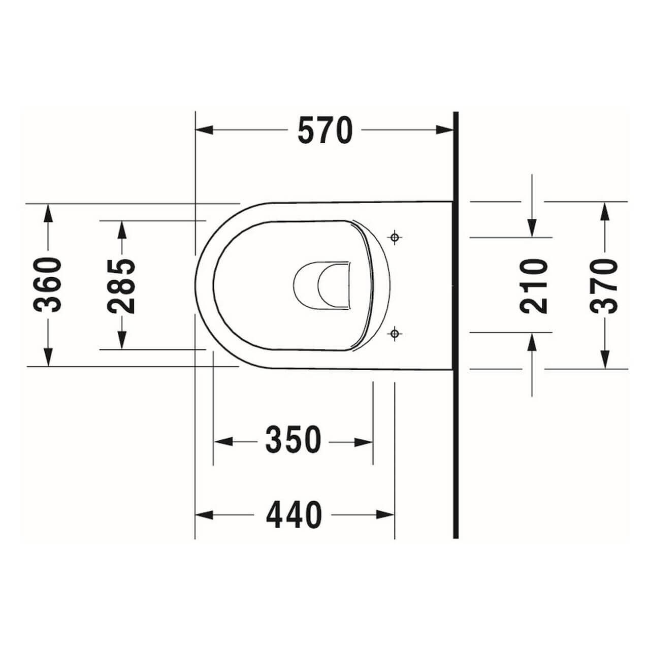 Duravit Wand-Tiefspül-WC Set Me by Starck Rimless Weiß (45290900A1)