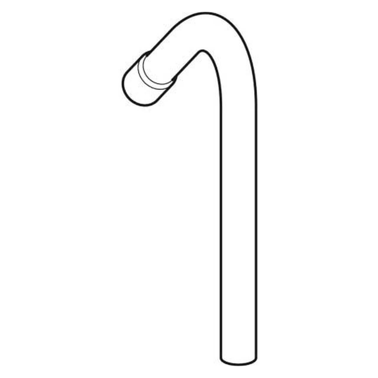 Geberit Spülbogenverlängerung 44 mm, 135°, 30x9 cm, mit Steckmuffe Weiß (118021111)