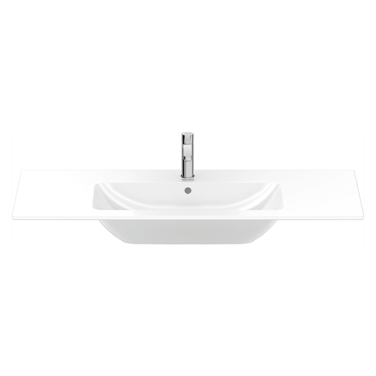 Duravit Möbelwaschtisch Me by Starck 123 cm Weiß mit Hahnloch und Überlauf WonderGliss (23361200001)