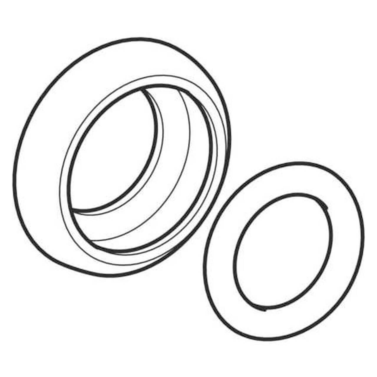 Geberit Spülbogen-Außenverbinder 44 mm Weiß, für Spülrohre und WC-Keramiken (119644111)