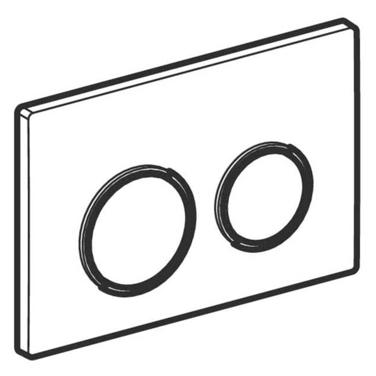 Geberit Betätigungsplatte Kappa 21 hochglanz/matt/hochglanz-verchromt, für 2-Mengen-Spülung, oben/vorne, Kunststoff (10443812)