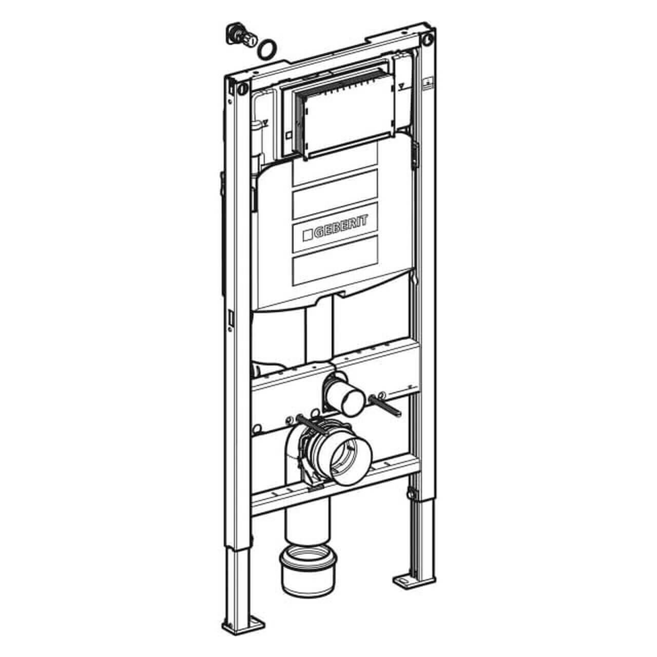 Geberit Wand-WC-Element Duofix BH 112 cm mit UP-Spülkasten 12 cm (111300005)