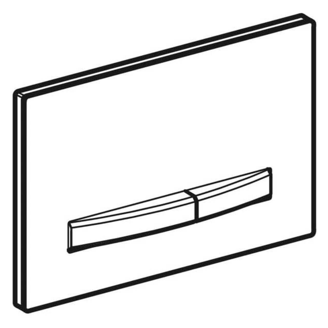 Geberit Betätigungsplatte Sigma 50 Weiß/Chrom, 2-Mengen-Spülung (115788112)
