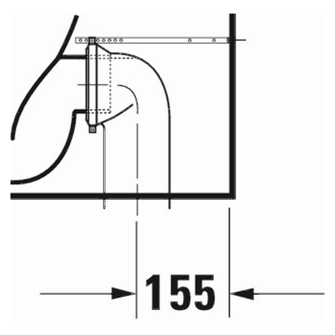 Duravit Stand-Tiefspül-WC Kombi No.1 36,5x65 cm 6 l waagerechter Abgang Rimless Weiß (2182090000)