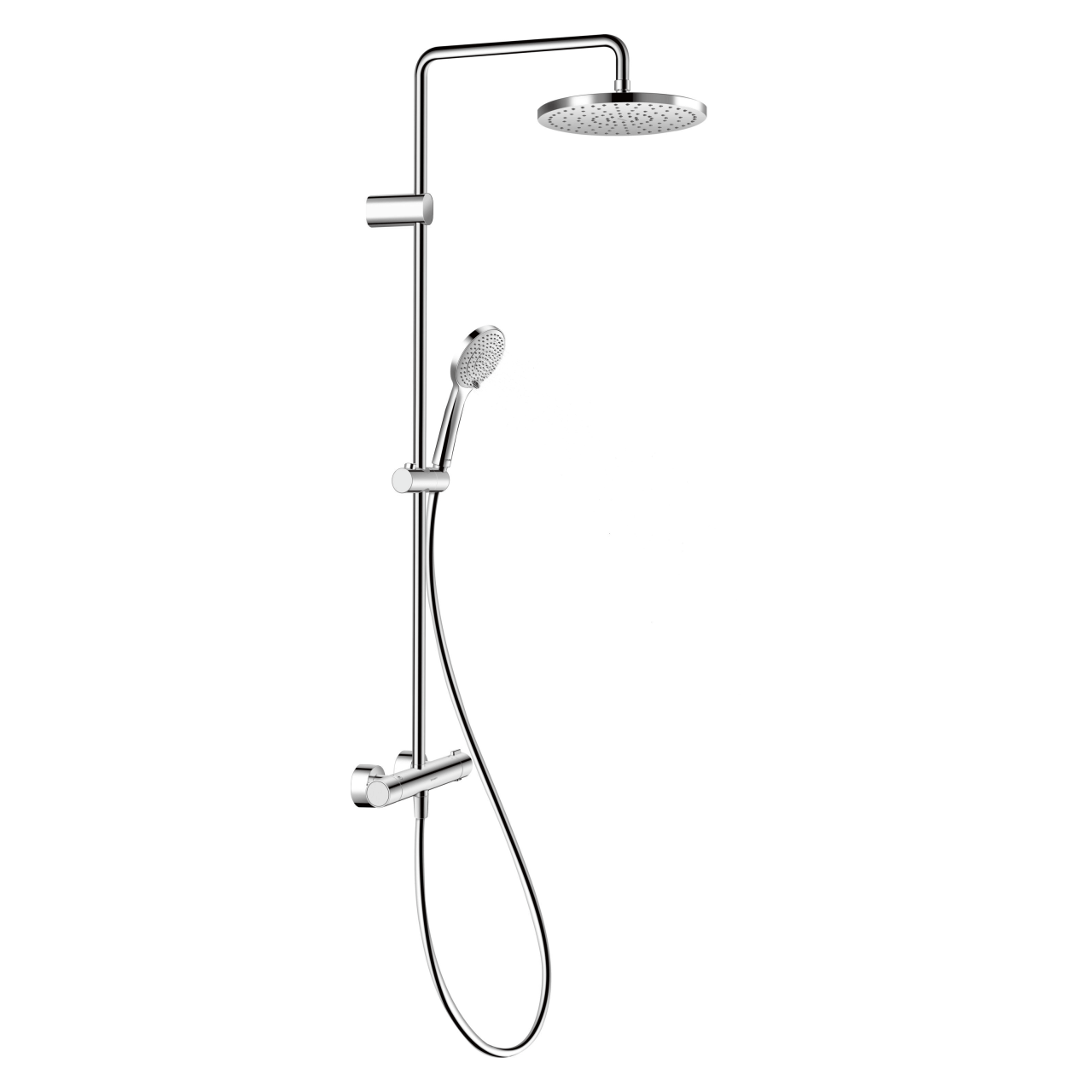 Duravit Duschsystem 1000 MinusFlow, Ausladung 354 mm, mit Brausethermostat, Chrom