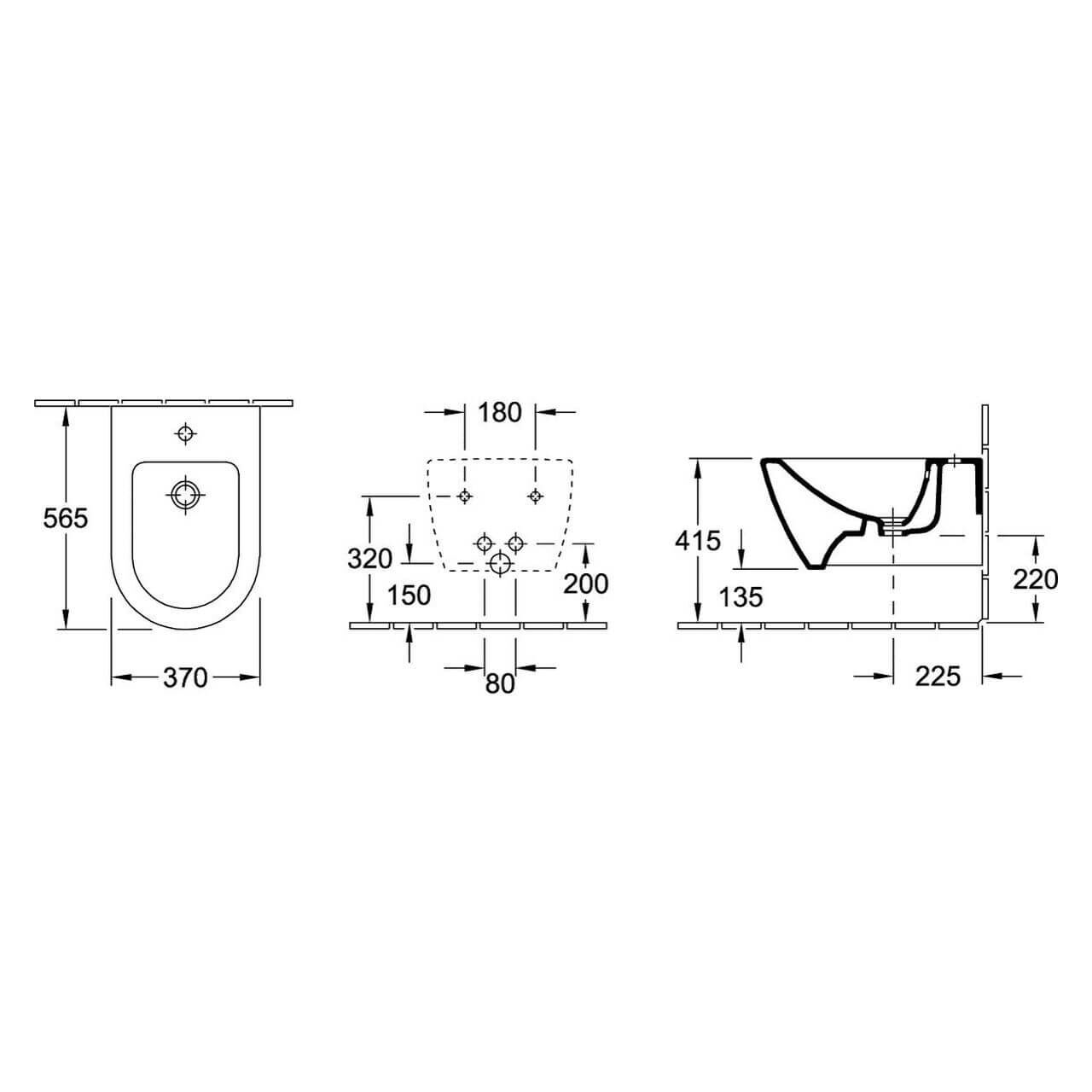 Villeroy & Boch Wand-Bidet Subway 2.0 C-Plus Weiß (540000R1)