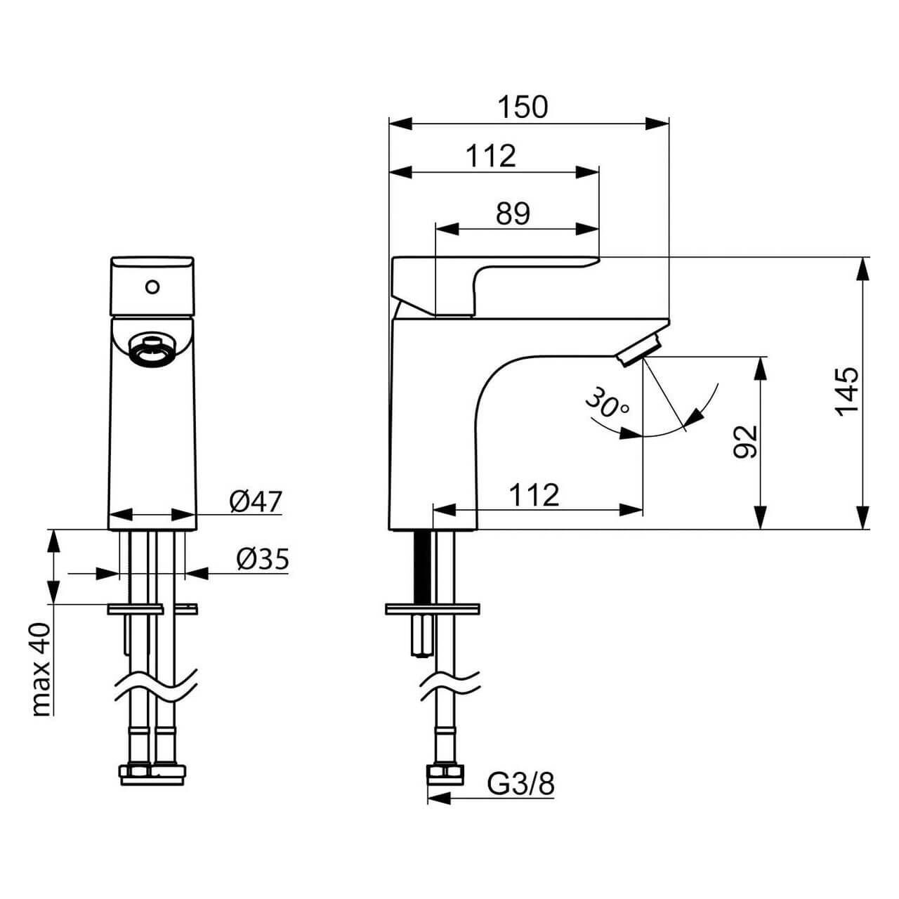 Hansa Waschtischarmatur Hansabasic XL Chrom (55522203)