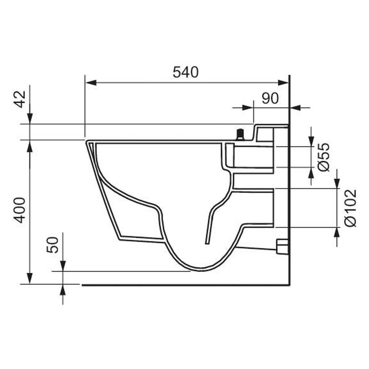 Tece Wand-WC Teceone mit Duschfunktion Weiß Spülrandlos (9700200)