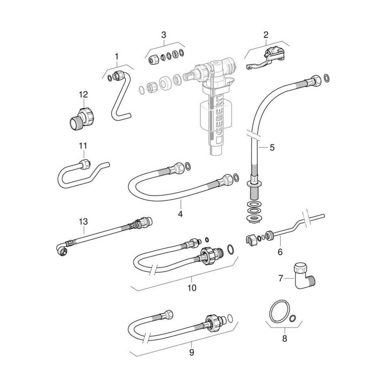 Geberit Wand-WC-Element Kombifix BH 108 cm mit Sigma UP-Spülkasten (110300005)