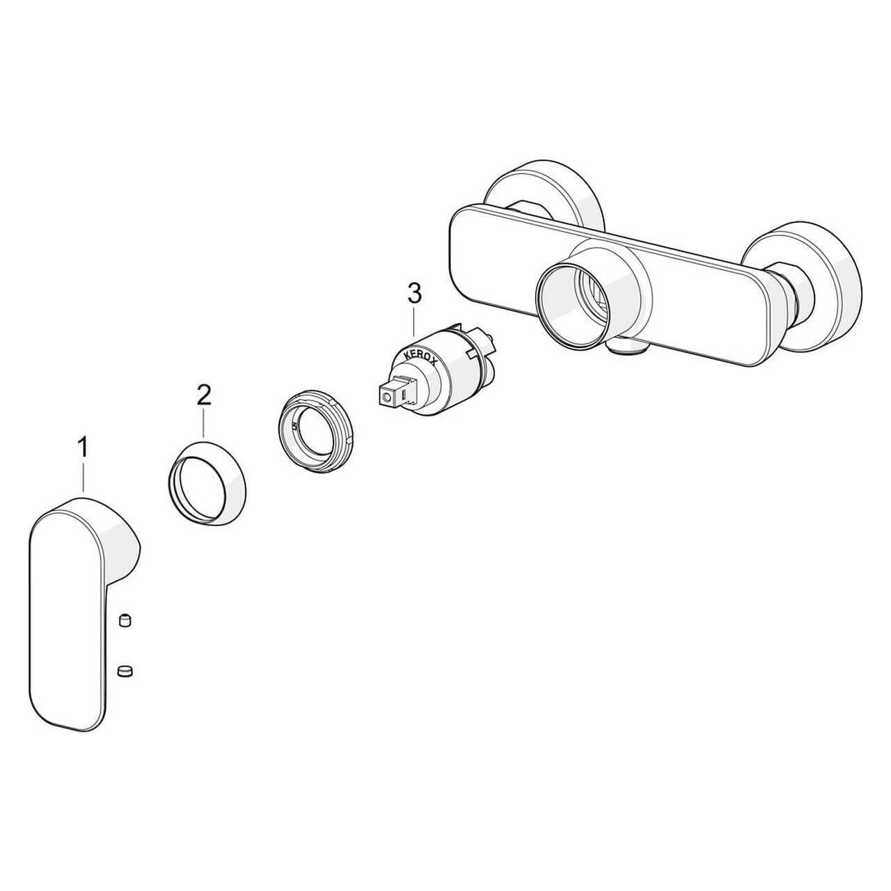 Hansa Brausemischer Hansabasic Wandmontage Chrom (55450103)