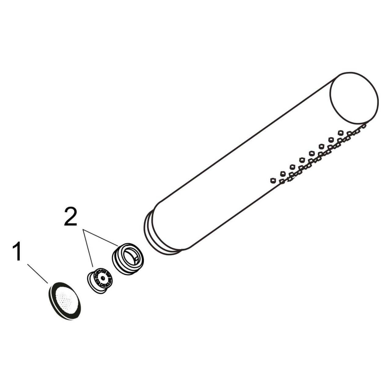 Hansgrohe Handbrause Axor Starck 1jet Chrom (10531000)