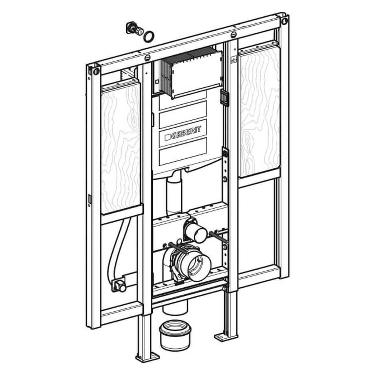 Geberit Wand-WC-Element Duofix BH 112 cm barrierefrei mit Sigma UP-Spülkasten (111375005)