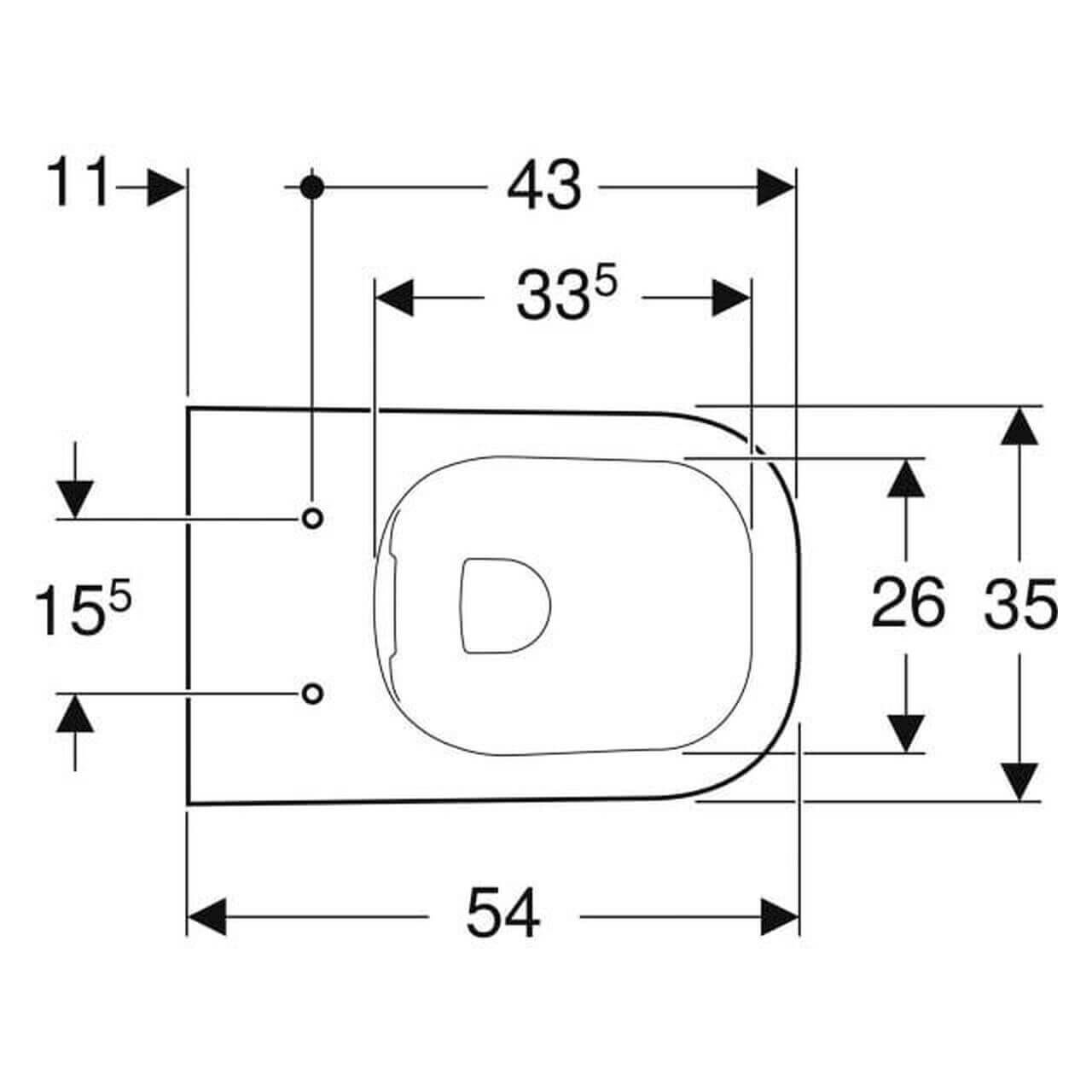 Geberit Wand-WC Smyle Square Rimfree KeraTect 4,5 l Weiß (500208018)