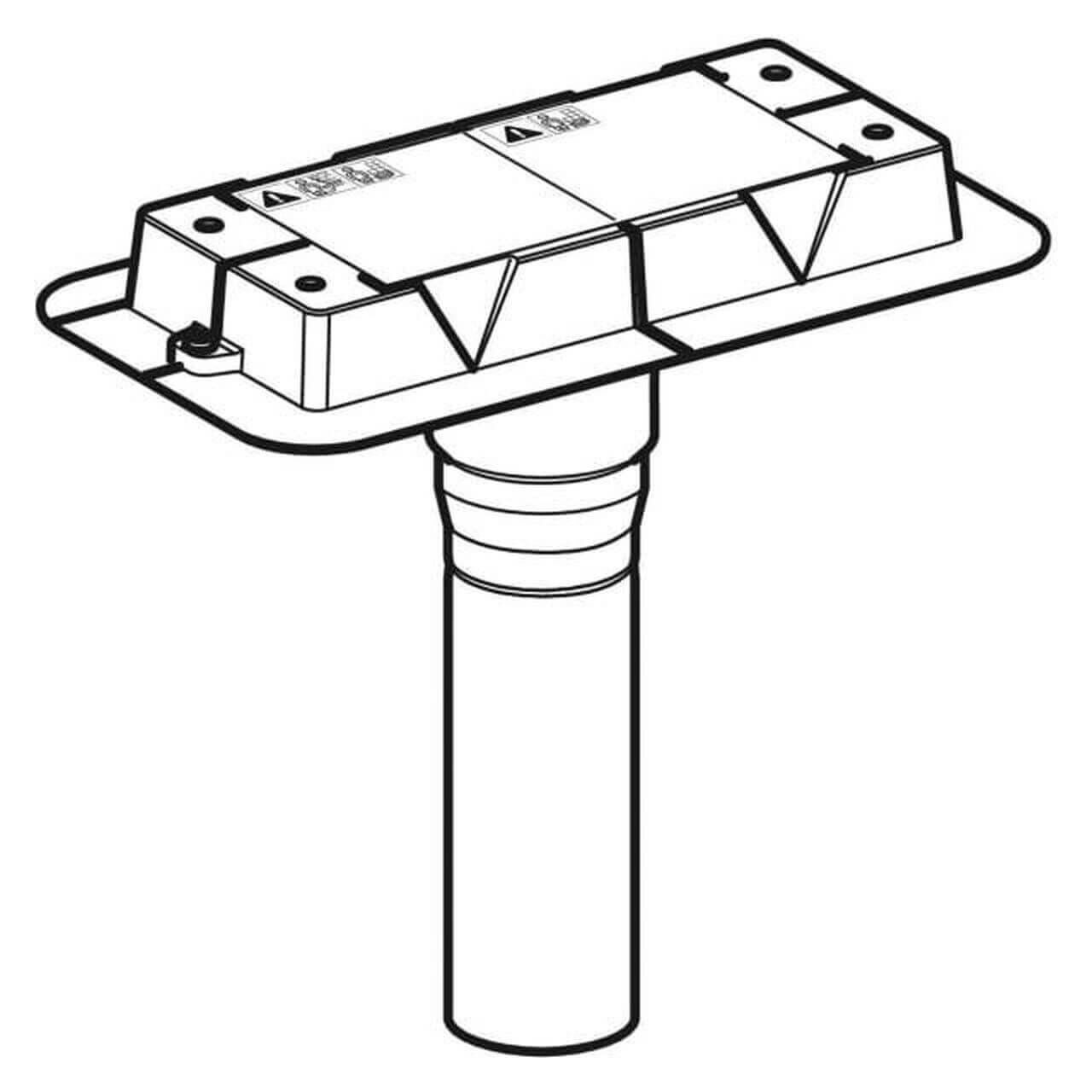 Geberit Rohbauset CleanLine Ø 50 mm für Deckendurchführung (154153001)
